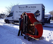 Piano Delivery in the snow
