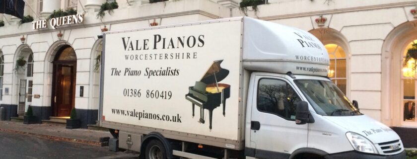 Delivery of a Kawai grand piano to The Queens Hotel in Cheltenham